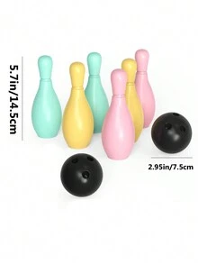1入組套孩子們保齡球運動益智玩具球遊戲適用於親子裝互動 - 白色 - 查看 7