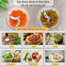 1pc Manual Food Chopper Vegetable Fruit Nut Onion Hand-Powered Mixing Processor (5 Colors)