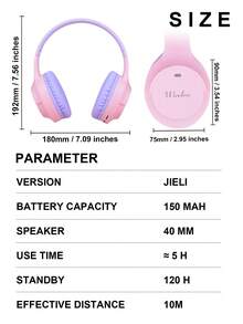 粉色K6無線藍牙耳機，可折疊便攜式耳機 - 粉色 - 查看 10