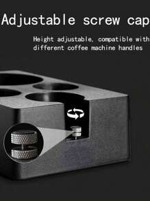 choxila 1pc Espresso Tamper Station And Espresso Knock Box , Black Tamping Station Plastic Coffee Tamper Stand, Portafilter Holder For 51/53/58mm Espresso Machine Coffee Accessories School Supplies Back To School