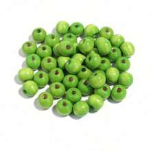 100pcs/Pack 10mm Colorful Wooden Beads, Large Hole Beads For DIY Bracelet/Necklace Making, Wood Beads - Multi Color Beads - View 22