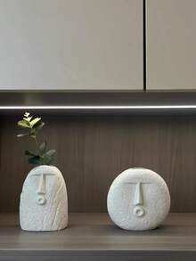 1入組北歐風格的花藝裝飾樹脂藝術創意擺件，適用於裝飾家居入口、酒櫃、餐桌和客廳的INS風格 - 白色 - 查看 1