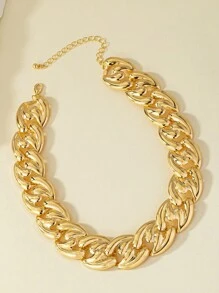 1 件时尚空心链项链，适合女士日常、派对、节日、送给女朋友的礼物 - 一條鏤空鏈條女士項鍊 - 查看 4