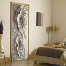 1 panneau/2 pièces autocollant imperméable et anti-salissure, autocollant mural à motif floral 3D en relief, convient pour la décoration de la chambre d'enfant, des murs intérieurs et extérieurs, des portes d'armoire et de placard, autocollants, décalcomanie murale, décalcomanie en vinyle pour la décoration de la maison, articles de décoration de printemps pour rafraîchir votre maison, autocollants de décoration de fête, cadeaux pour anniversaire et remise de diplôme