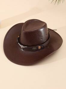 Women's Solid Color Minimalist Daily Horned Bucket Hat For Outdoor Leisure - Coffee Brown - View 4