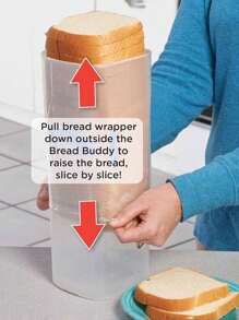 1pc Rectangular Bread Box With Handle Translucent Cake Container Packaging Box Storage Case For Dry Fresh Foods Loaf Cake Keeper - White - View 4