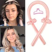 Conjunto de rizador de satén sin esfuerzo: rizos sin calor durante la noche con diadema suave - fácil estilo de cabello sin daños para todo tipo de cabello. - Multicolor - Ver 3