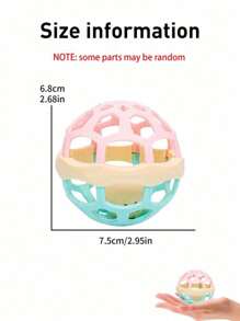 1 pezzo di pallina sensoriale Montessori con sonaglio giocattolo per neonati, giocattolo sonaglio per neonati con presa a testurizzata, regalo di compleanno per l\"educazione precoce per bambini e bambini piccoli (parti inviate a caso)