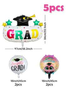 5 Bộ Bóng Bay Trang Trí Tốt Nghiệp, Mũ Lưỡi Trai, Thiết Kế In Hình Con Cú, Chúc Mừng Trang Trí Tiệc Tốt Nghiệp Năm 2024, Trang Trí Tốt Nghiệp Mẫu Giáo Năm 2024 - Nhiều màu - Xem 2