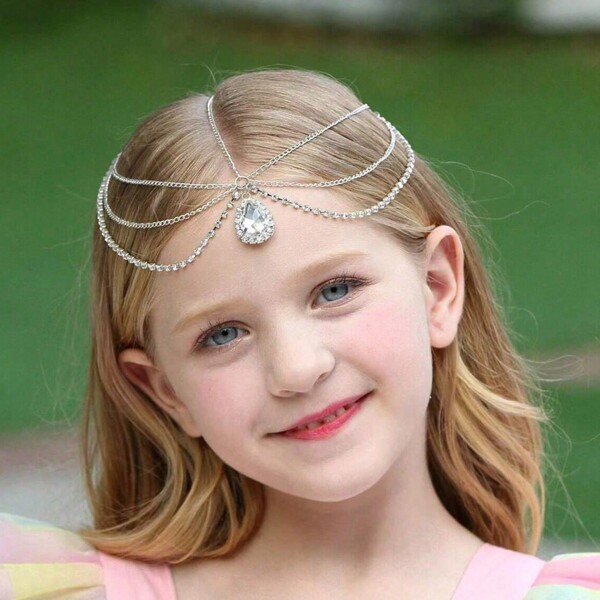 Boho Style Exotic Tassel Hairpin / Head Chain / Forehead Jewelry Accessory For Girls, Suitable For Hanfu / Wedding / Photography / Travelling