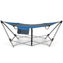 Portable Folding Hammock With Hammock Stand - 藍色 - 查看 2