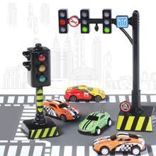1入組交通安全教育信號燈紅綠燈聲音閃光停車場場景早教玩具，適用於學校、學生、文具、學校用品 - 黑色 - 查看 2