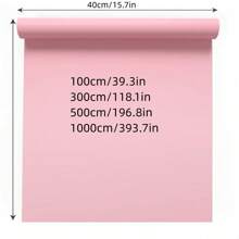 1 Roll Of Thickened Frosted Pink Self-Adhesive Wallpaper Solid Color PVC Waterproof Moisture-Proof Oil-Proof High Temperature Resistant Peel-Off And Leave-On Contact Paper DIY Bedroom Living Room Hotel Background Wall Home Decoration Wall Sticker Restaurant Kitchen Cabinet Tabletop Drawer Furniture Renovation Easy To Install And Removable Sticker15.7inX196.8/118.1/39.3in