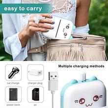 迷你無墨條貼紙打印機，便攜式藍牙迷你打印機，口袋式熱敏打印機，適用於筆記、貼紙、標籤、照片、DIY等 - 藍色印表機 - 查看 7