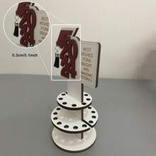 2024年畢業禮物收納盒，木製分層畢業賀卡收納盒，獨特的紙鈔收納盒現金禮物想法以及畢業派對裝飾用品 - 棕色 - 查看 6