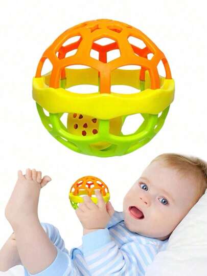 1 Stück Montessori Spielzeug Sensorik Ball Baby Textur Handglocke Rassel Ball, Baby Rassel Spielzeug, frühkindliches Bildung Geburtstagsgeschenk für Babys und Kleinkinder (Einige Teile werden zufällig versandt)