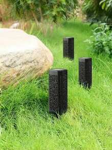 1 pieza/4 piezas de Luz de clavija de tierra con energía solar, poste de luz solar para jardín exterior con patrón de proyección de sombra, Luz de césped de energía solar con patrón hueco para paisaje, entrada de autos, iluminación exterior (luz cálida) - luz blanca cálida - Ver 7