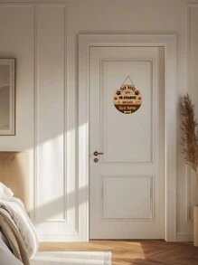 Dogs Are The Owner, We Just Live Here, LPc Wooden Flower Wreath, Outdoor Hanging Decoration, Suitable For Front Doors, Living Rooms, Patios, Wall Art Decoration, Gift Exchange Wooden Decorative Sign.,Home Decor ,Room Decor,Wall Decor Gifts Birthday Graduation