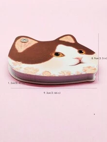 可愛卡通辦公學習便條本，60張空白貓形便條紙 - 彩色 - 查看 2