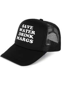1pc Unisex Casual Breathable Personalized Printing Trucker Cap Baseball Cap, Head Circumference Adjustable, Suitable For Outdoor Vacation And Daily Wear - Multicolor - View 4