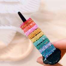 1/2 chiếc kẹp tóc nhiều màu sắc cầu vồng, phụ kiện tóc dễ thương theo phong cách Hyuna, dụng cụ búi tóc, phụ kiện màu ngẫu nhiên - Nhiều màu - Xem 10