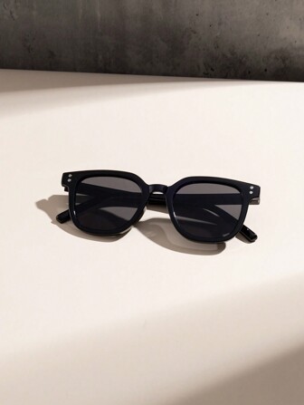 1對兒童PC幾何釘韓式裝飾時尚眼鏡