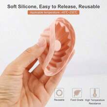 12入組矽膠蛋糕模具，非粘貼慕斯餅糕家用專業烘焙模具，可用於慕斯、冰淇淋、巧克力、雪紡、果凍、餡餅、甜點 - 彩色 - 查看 5