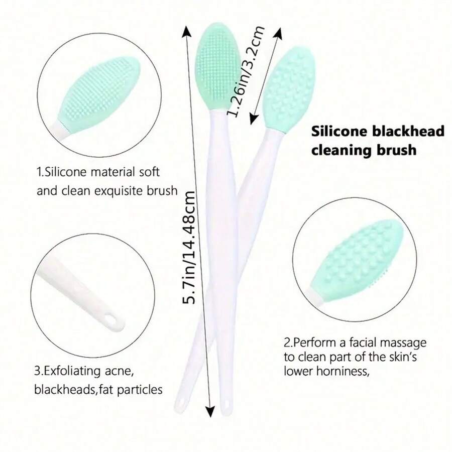 DoubleSided Lip Brush, Facial Cleansing Brush For Washing Face And