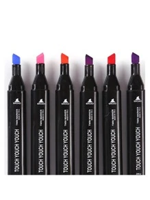 262 Pluma De Acuarela, Marcadores De Doble Punta Conjunto De Marcadores De Arte Permanente para Niños Y Colorantes DULT, Marcadores para Dibujar Colorantes para Adultos, Gran Idea De Regalo - Negro - Ver 6