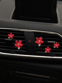 5st Kristallen bloem Auto Luchtverfrisser Klem , Airco Decoraties Voor Auto interieur Accessoires