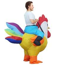 Disfraz inflable de paseo en gallo para adulto, disfraz de pollo inflado para fiesta de cosplay - Multicolor - Ver 5