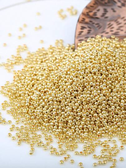 1 paquete de 15g/1500 piezas de cuentas de vidrio de alta calidad de 2 mm para hacer joyas y accesorios DIY