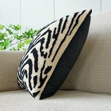 Una funda de cojín bordada con patrón de tigre, funda de cojín decorativa de lujo ligero para la sala de estar, cama, sofá, cojín trasero - Multicolor - Ver 4