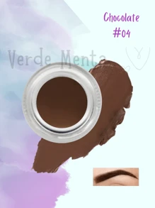 Pomada para Cejas, Altamente Pigmentada , A Prueba de Agua Y Duradera Pomada Impermeable-Dark Brown Crema Impermeable Para Cejas Chocolate, Altamente Pigmentada, De Larga Duración, Que Da Forma Y Rellena Las Cejas Con Pincel De Doble Extremo - Chocolate - Ver 1
