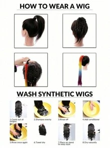 1 件泡泡辫欧美合成假发拳击油炸面团扭结编织接发长辫子组织甜美酷辣妹马尾扭发辫