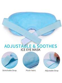 Kühlende Augenmaske mit Gel-Perlen, 1 wiederverwendbares kaltes Eispack Kühlpflaster für die Augen, ideal für Augenlid-OPs, Schwellungen, geschwollene Augen, Kopfschmerzen und Migräne-Linderung