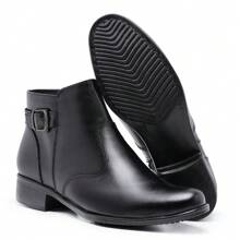 Women Mid-Calf Boots - Preto e Capuccino - 查看 2