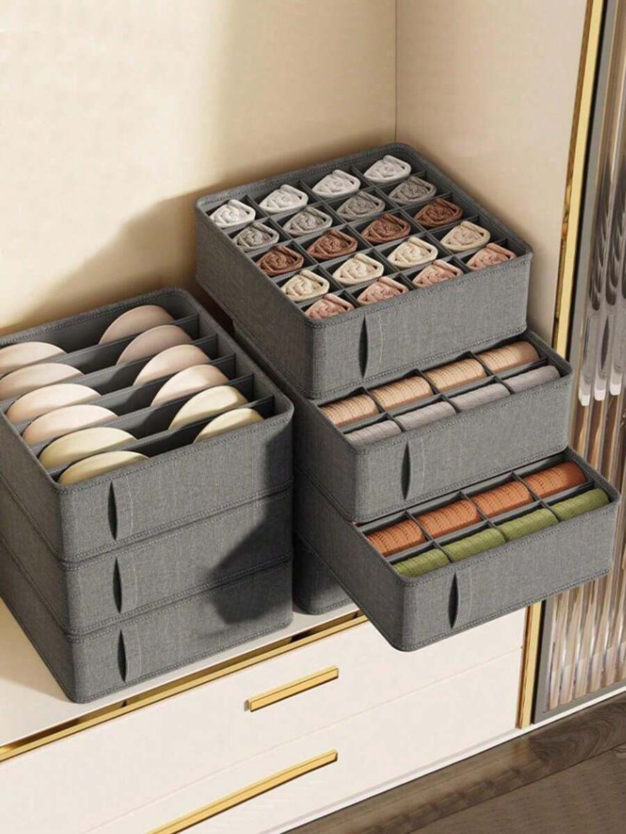 1 Pc Multifunctional Household Underwear Storage Box Drawer Divider Closet Organizer For Socks And Underpants Decorations Decor Festival Decor Room Decor Home Decor Decor Bedroom Decor Dress Pants Shoes Jeans Boots Skirtbedroom,Organizer,Organiser,Home Storage,White T Shirt Women,Black Pants Women,Ladies Winter Clothes,Dress,Winter Clothes For Ladies,Elegant Woman Dresses,White Shirt For Ladies,Long Sleeve,White Jumpsuit For Women,Spring Dresses For Women,Spring Outfits For Women,Spring,Spring Clothes,Minimalist,Summer Tops - Grey - View 1