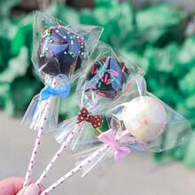 100pcs, Lollipop Bags, Cake Pop Bags, Clear Cellophane Candy Bags, For Lollipops, Cake Pops, Candies, Chocolates And Cookies, Kitchen Gadgets, Kitchen Stuff, Kitchen Accessories, Home Kitchen Items - Transparent - View 11