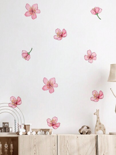 ملصق جداري بنقشة زهرية حيوية رومانسية، ملصق حائط DIY للزينة في غرفة المعيشة والنوم والمكتب، ملصقات، ملصق جداري، ملصق فينيل لديكور المنزل، عناصر ديكور الربيع لتنشيط منزلك، ملصقات ديكور الإطار