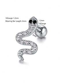 CIZME 1PC Bông Tai Sụn Rắn Trang Sức Xuyên Sụn Tragus Trang Sức Khuyên Trang Sức Khuyên Xoắn Quả Bóng Tròn Sau Bông Tai Dành Cho Nữ Bông Tai Xoắn Chuyển Tiếp Bông Tai Sụn Tragus Trang Sức - Rắn - Xem 3