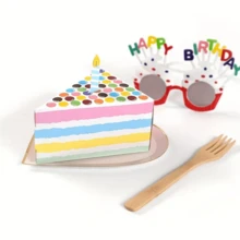 5 Gift Boxes Triangle Cake-Shaped Birthday Party Creative Gift Boxes In Stock Pink Lovely Candy Table Boxes 5 Gift Boxes - 5-piece Gift Box - View 13