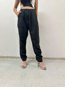 Women Pants - 黑色 - 查看 1