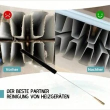 1pc Radiator Brush - 72cm - Radiator Brush With Goat Hair Bristles - Suitable For Cleaning Flat Surface Radiators