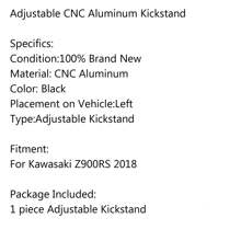CNC Aluminum Side Stand Leg Kickstand Adjustable For Kawasaki Z900RS 2018 Black - 黑色 - 查看 9