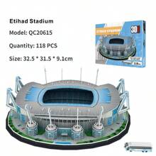 Large Size 3D Paper Stadium Puzzle Model Etihad Stadium For Manchester City Fans - Multicolor - View 1