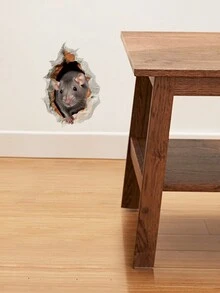 Pegatina de pared autoadhesiva de ratón de dibujos animados para decorar esquinas