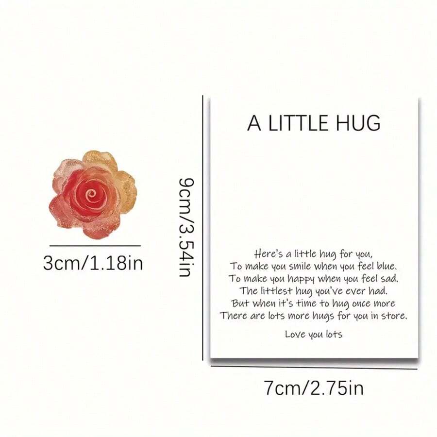 1pc Pocket Hug Rose, cadeau voor speciale vriend, ik denk aan je en hou