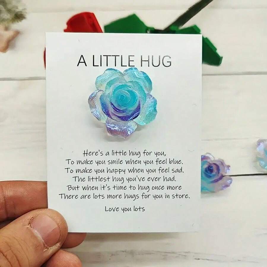 1pc Pocket Hug Rose, cadeau voor speciale vriend, ik denk aan je en hou