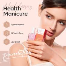 Modelones 15ml Nail Natural Concealer Foundation Polish, Air Dry Nail Tech Must Haves Kit For Damaged Nails Imperfection Masking, Pearl White